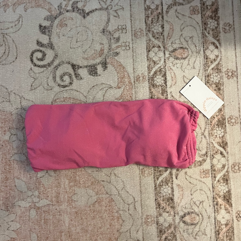 Dippin Daisy Hot Pink Sparkly Bikini Top Nwt